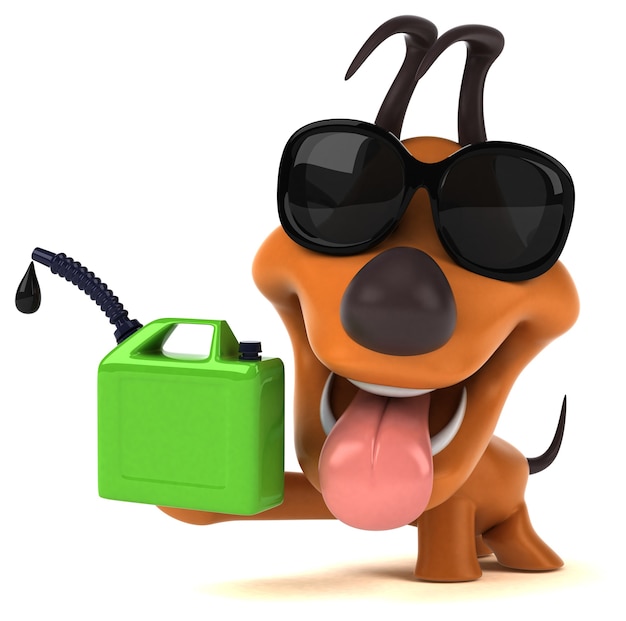 Perro divertido - Ilustración 3D