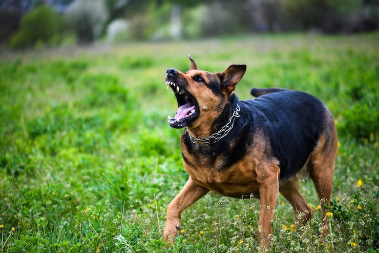 Foto perro enojado