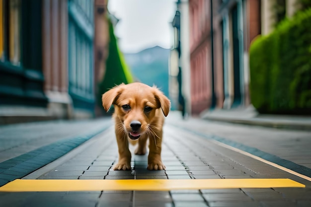 El perro está comiendo comida de la casa realista