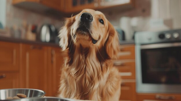 un perro está mirando a un fregadero y está mirando al agua