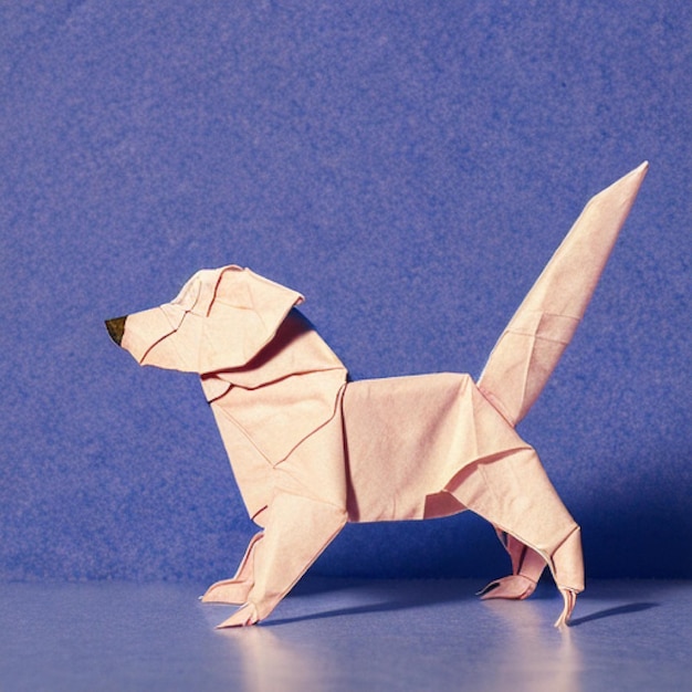 perro de estilo origami cubierto de ai