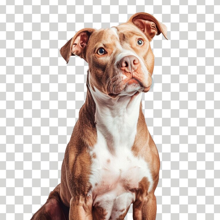 Un perro con un fondo transparente