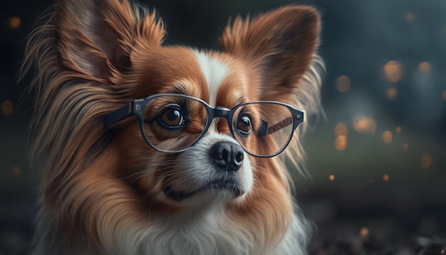 Perro con gafas de solGenerative AI