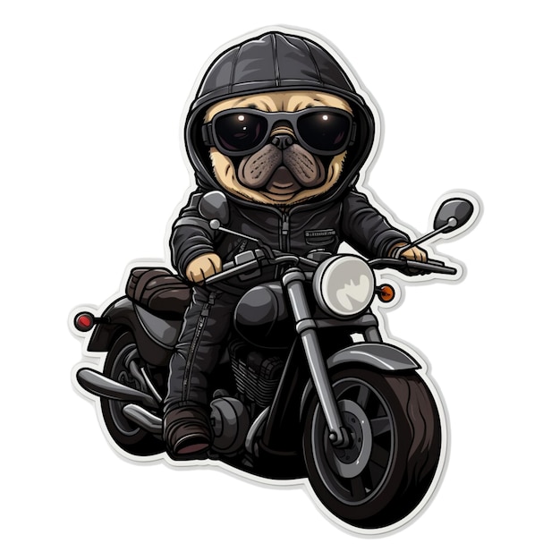 perro genial monta motocicleta