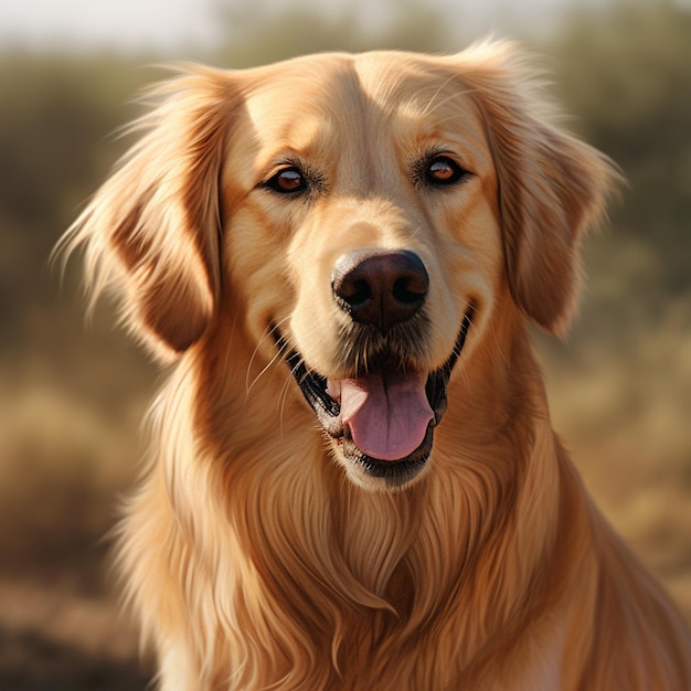 Un perro golden retriever