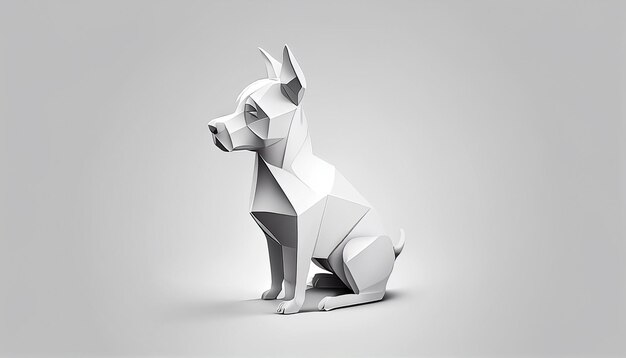 Un perro hecho de papel que dice 'perro'