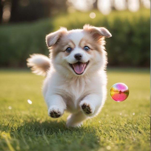 perro jugando en el parque pembroke corgi