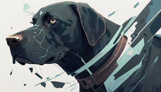 Perro labrador retriever Ilustración creativa Ai Generar