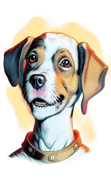 Perro lindo de dibujos animados