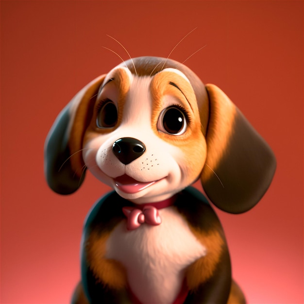 Perro lindo mascota bebé sonriente dibujos animados aislado fondo borroso Ilustración tienda de mascotas enfoque selectivo generado AI