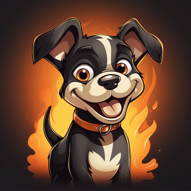 perro de logotipo de dibujos animados