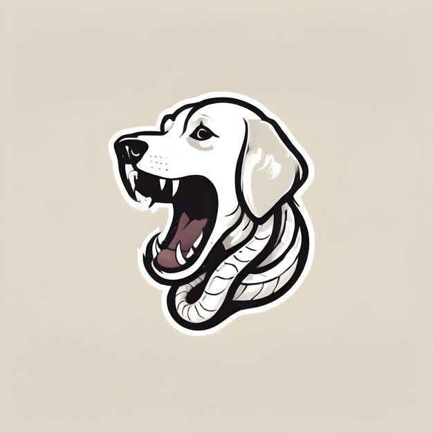 Perro con el logotipo de la serpiente