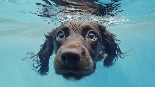 Perro nadando Ai Generativo