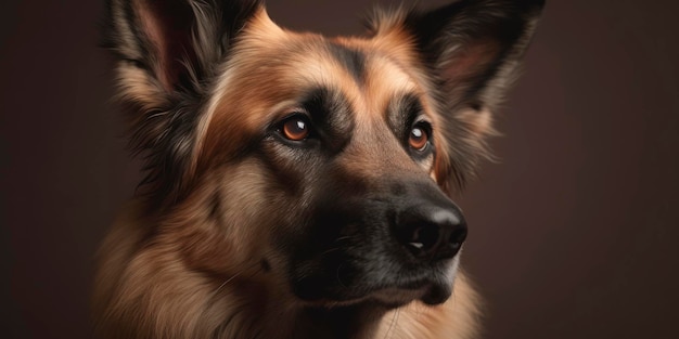 Un perro con nariz marrón y nariz negra.