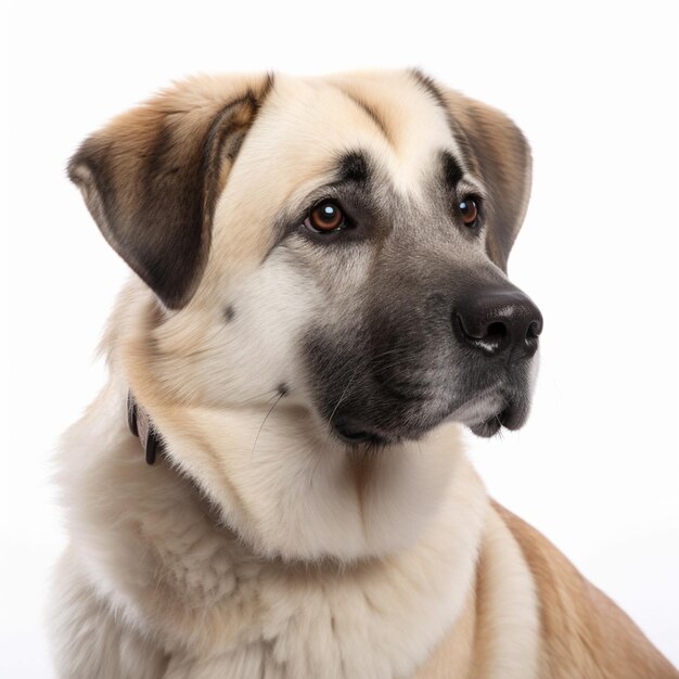 Un perro con nariz negra y nariz marrón.