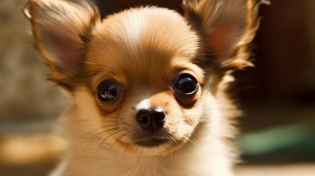 Un perro con ojos grandes