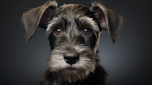 un perro con una oreja caída mira a la cámara.