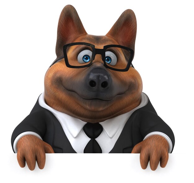 Perro pastor alemán - Ilustración 3D