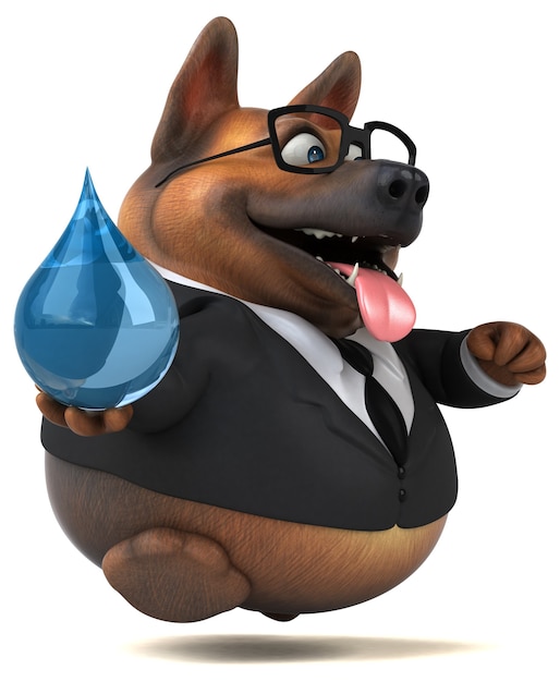 Perro pastor alemán - Ilustración 3D