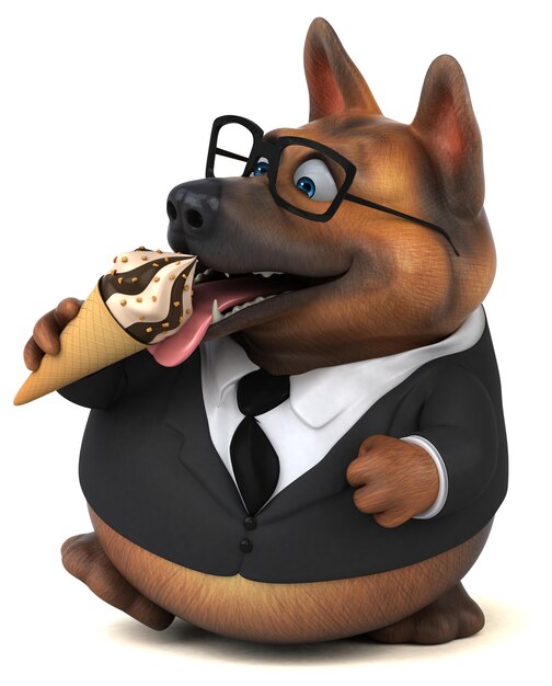 Perro pastor alemán - Ilustración 3D