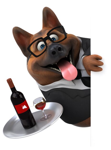 Perro pastor alemán - Ilustración 3D