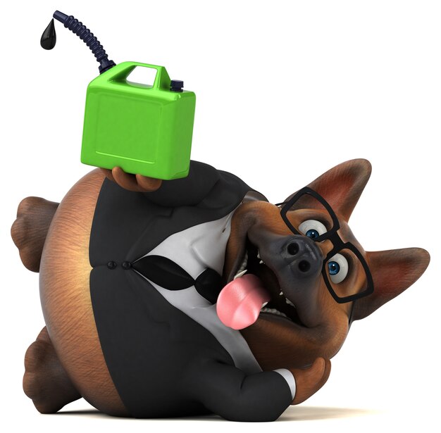 Perro pastor alemán - Ilustración 3D