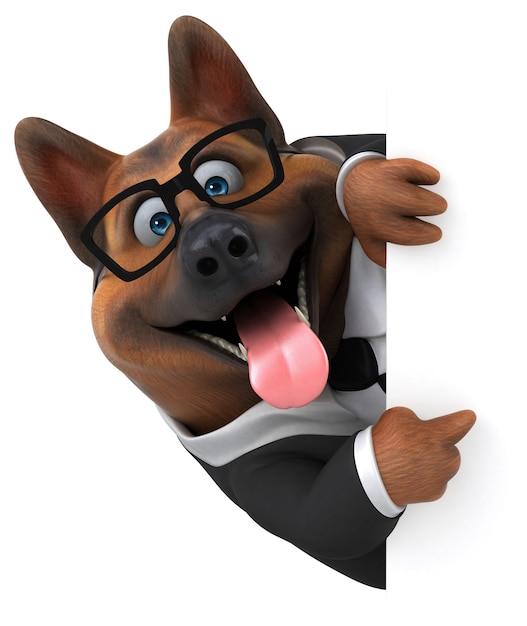 Perro pastor alemán - personaje 3D