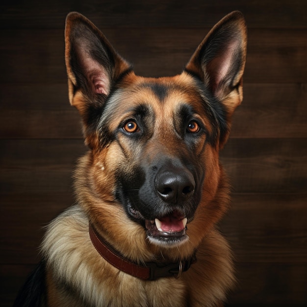 un perro pastor alemán