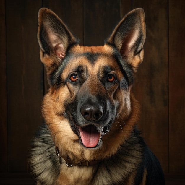 un perro pastor alemán