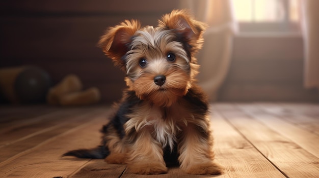 un perro pequeño y lindo un hermoso retrato
