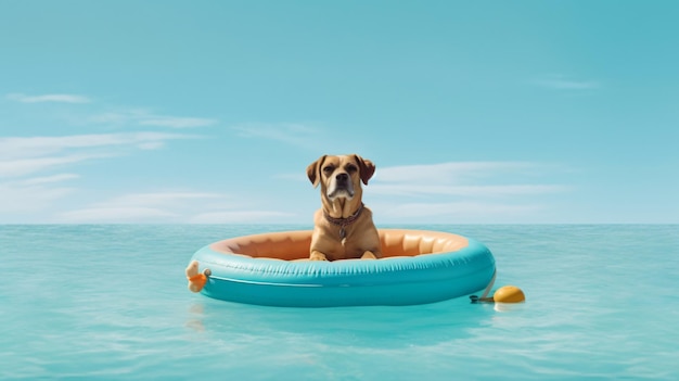 perro de playa de verano