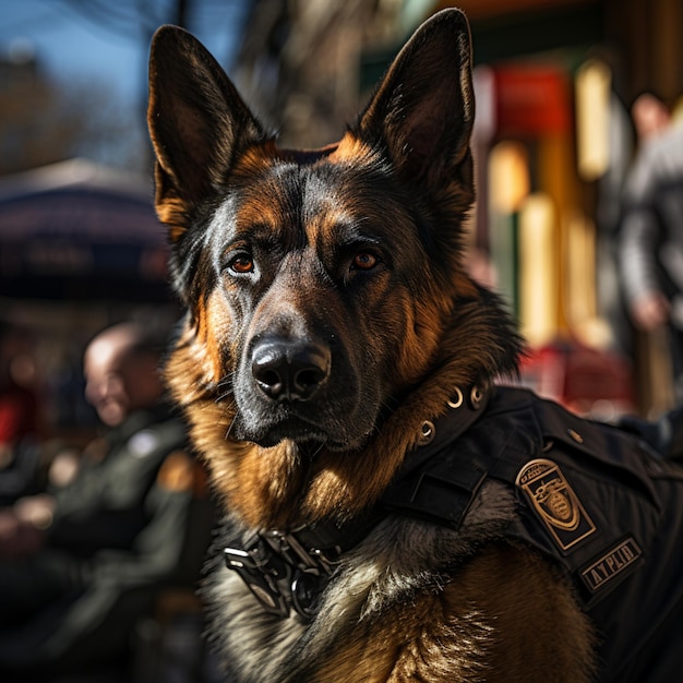 Perro policía entrenado para operaciones especiales