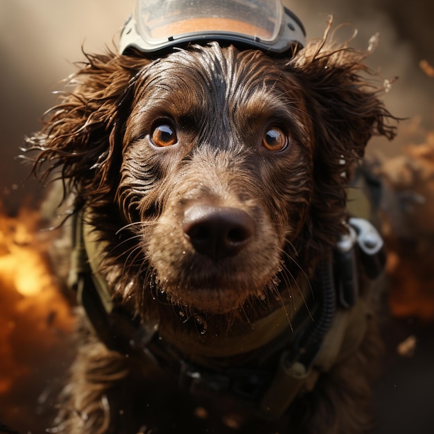 Perro policía entrenado para operaciones especiales