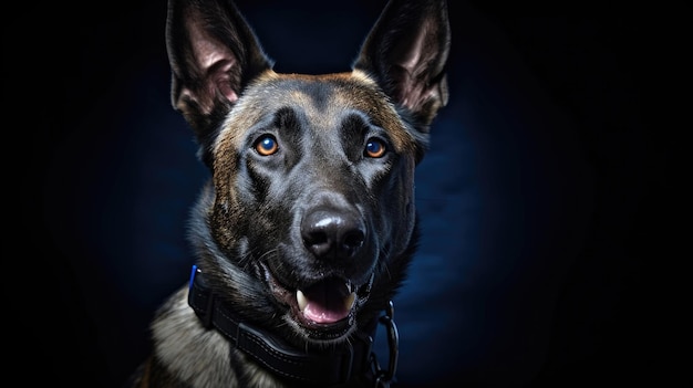 Un perro policía inteligente Perro policía Perro rastreador Generative Ai