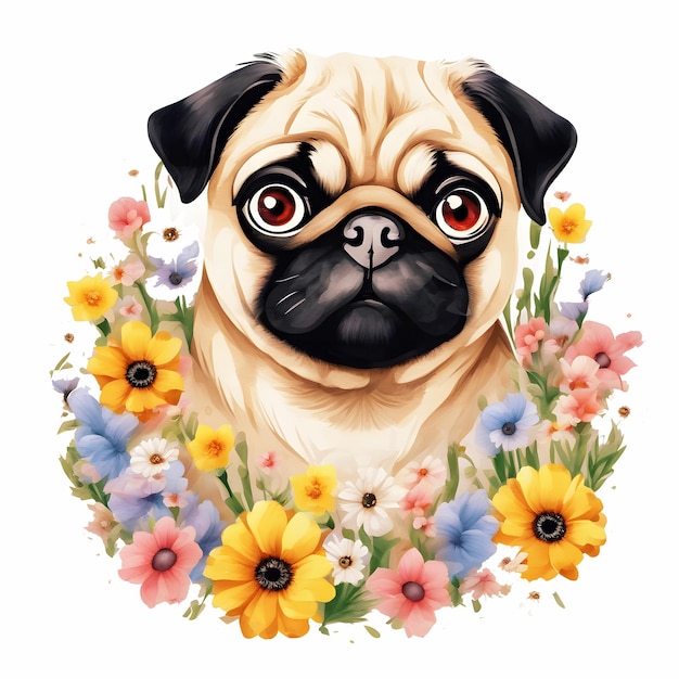 El perro Pug Clipart