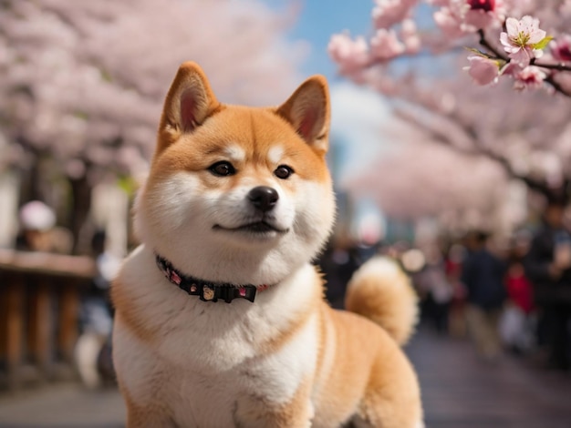 un perro que tiene un collar que dice "el nombre del perro" en él