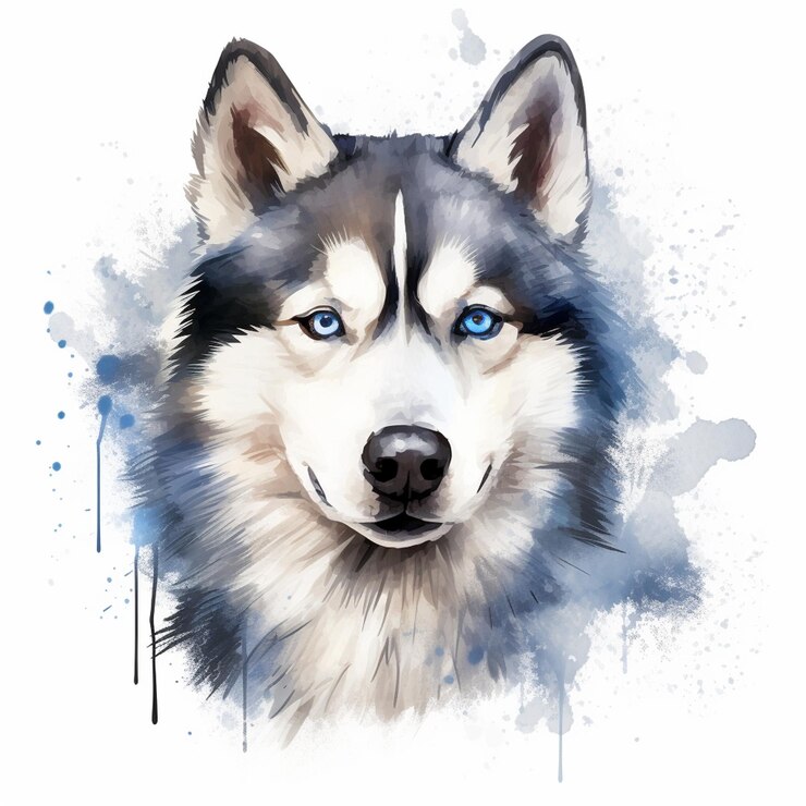 un perro que tiene ojos azules y un ojo azul