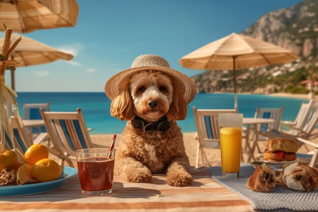 perro que viaja de vacaciones