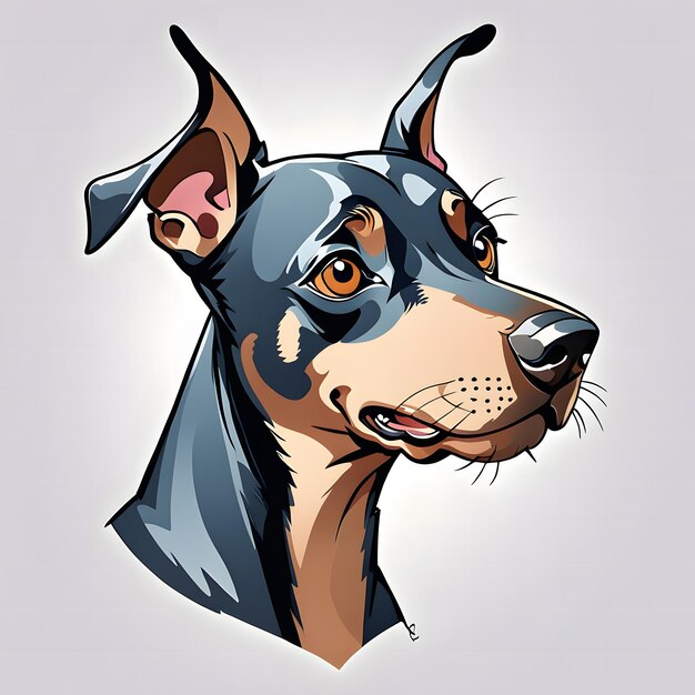 Perro de raza Doberman Pinscher