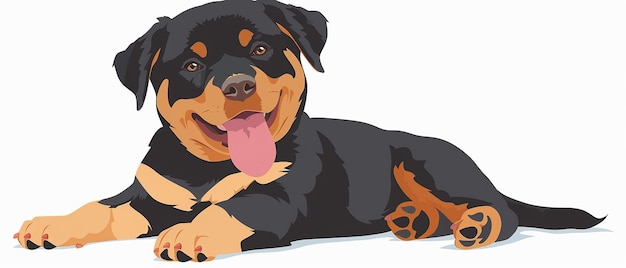El perro Rottweiler tiene un clipart.