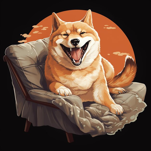 Foto un perro shiba muy lindo