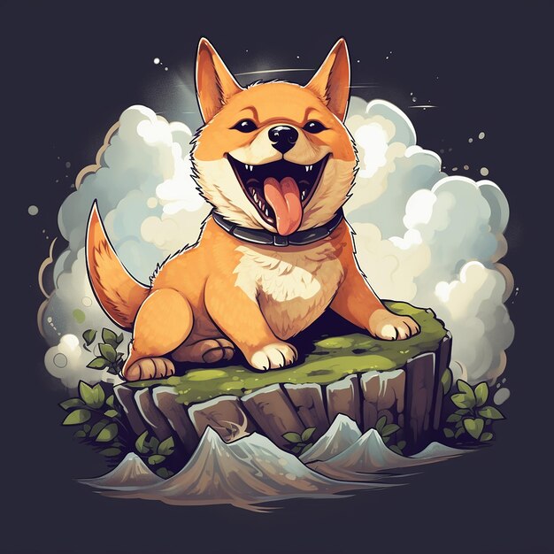 Foto un perro shiba muy lindo