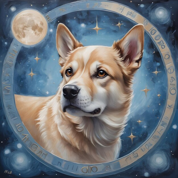 Foto perro del signo del zodiaco chino