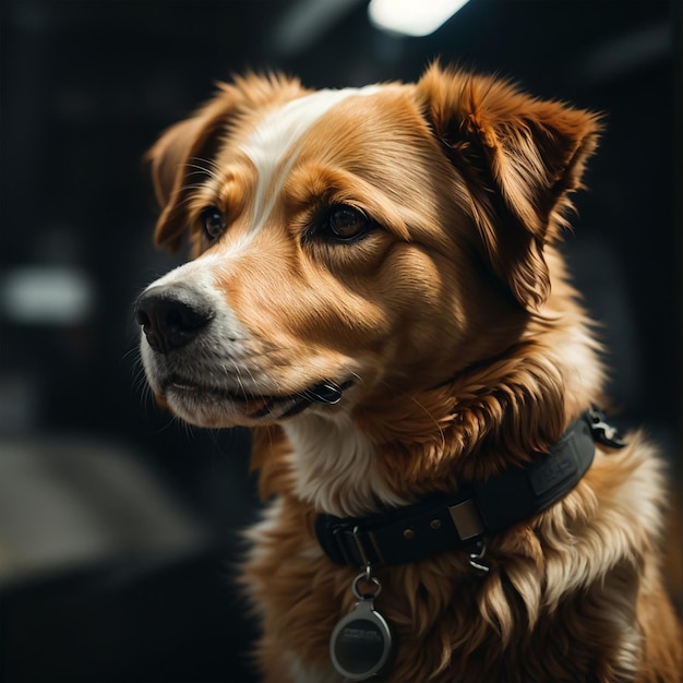 Foto un perro solo esperando algo.