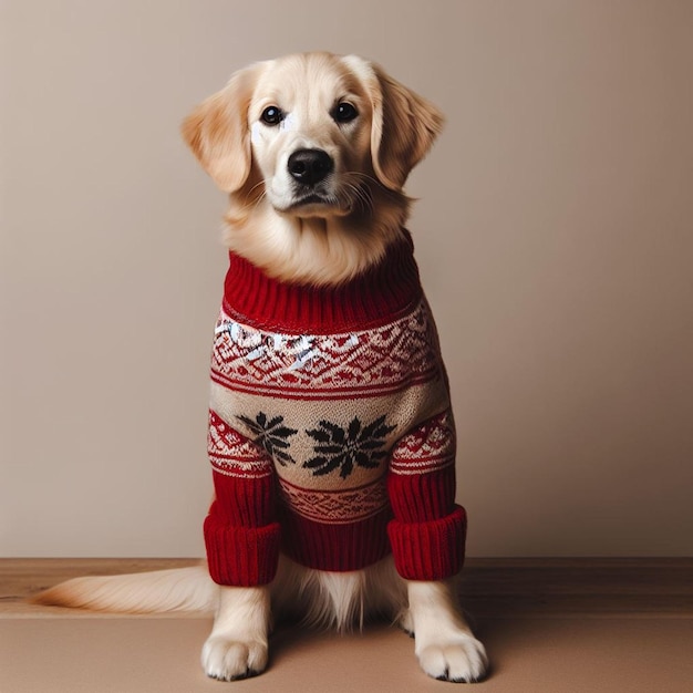 un perro con un suéter que dice "poodle"