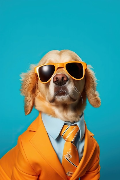 Perro con traje Perros con traje Perro con gafas de sol Perro