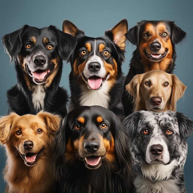 perros posando para la fotografía