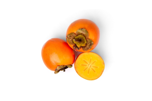 Persimmon isoliert auf weiß