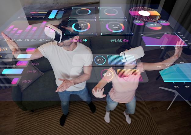 Foto person, die ein augmented-reality-gerät verwendet