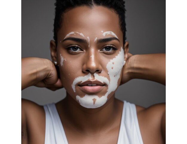 Foto person mit vitiligo